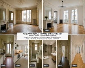 Rénovation Appartement Haussmannien Paris 8e — 85 m² Entièrement Repensé